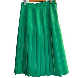Vintage Green Pleated Skirt Marks & Spencer Size 8/10